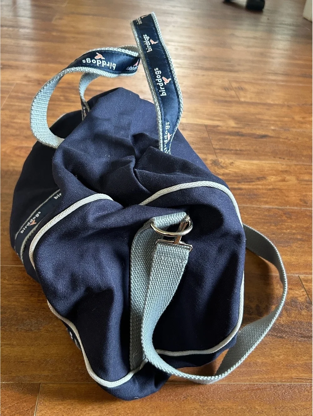 Birddogs Navy Canvas Duffle Bag with Logo Trim